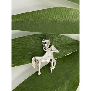 Farm Horse Solid Sterling Silver Charm